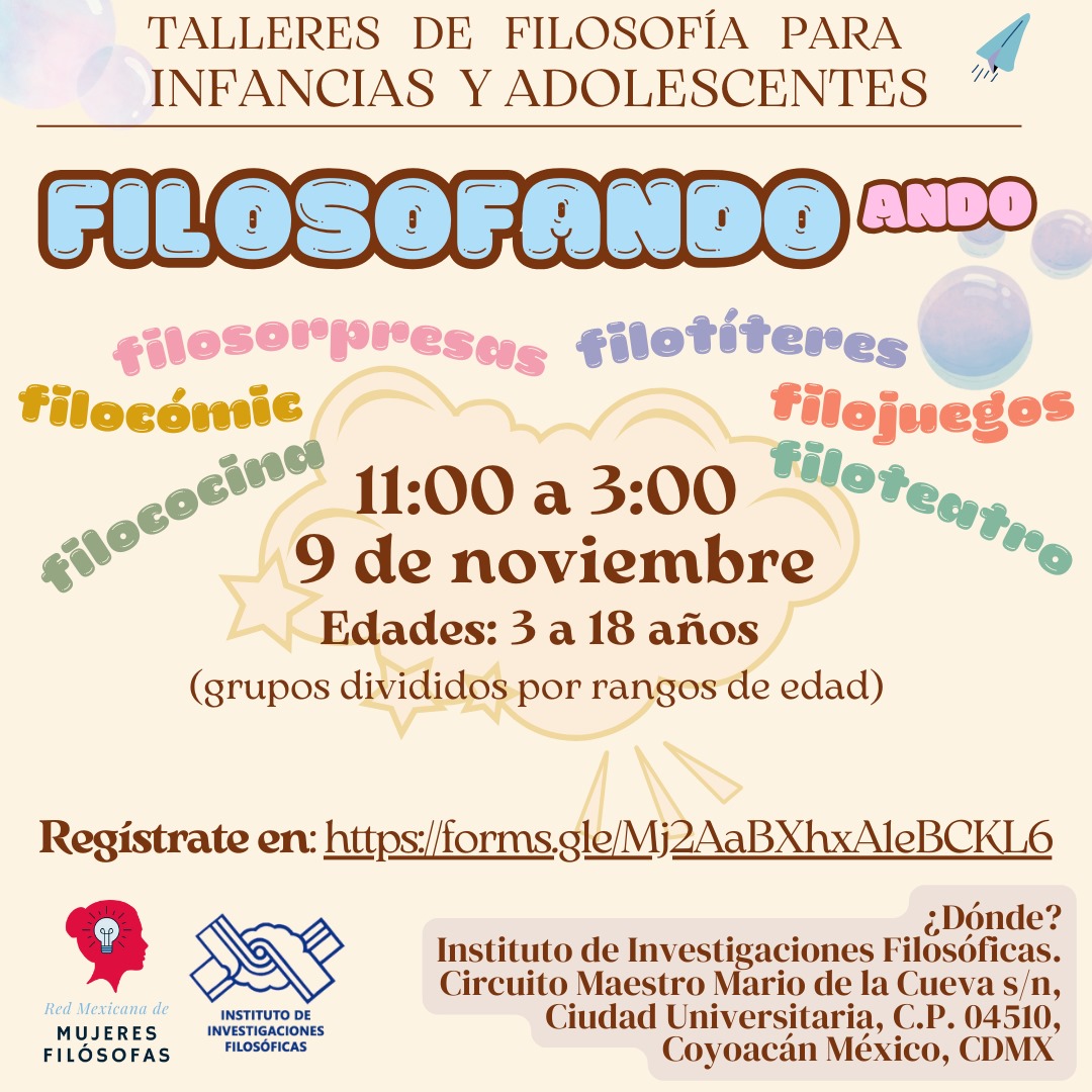 Talleres de filosofía para infancias y adolescencias Filosofando ando