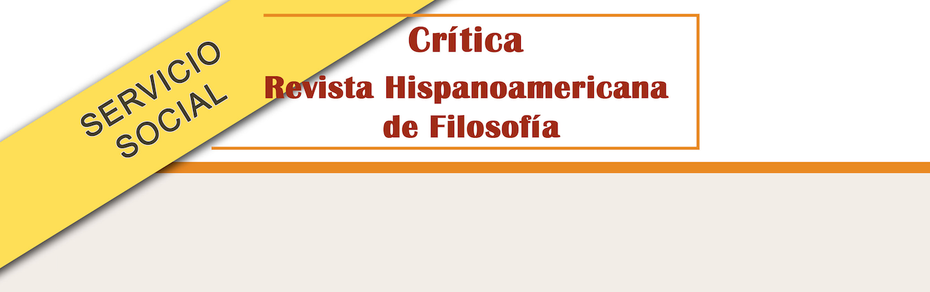 servicio social en la revista Crítica. Revista Hispanoamericana de Filosofía.