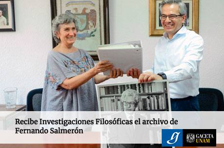 Recibe Investigaciones Filosóficas el archivo de Fernando Salmerón